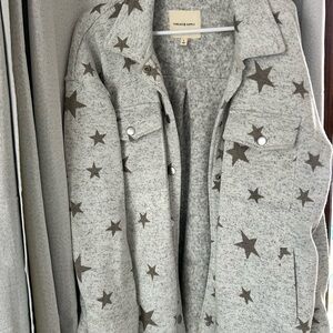 Gray Star Pattern Jacket